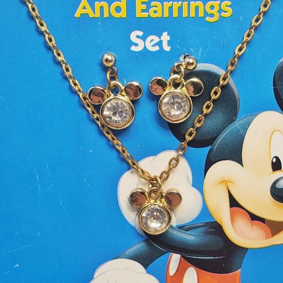 Disney Mickey Mouse Necklace and Earrings Set - Picture 2 of 13
